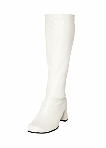 Knee High Boots – Fancy Dress White Party Boots – Size 7 UK
