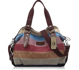 Kiss-GoldTM-Womens-Canvas-Multi-Color-Shopper-Tote-Shoulder-Bag-0