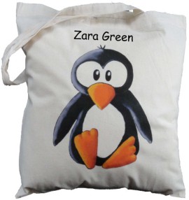 Personalised-Penguin-design-Natural-Cotton-Shoulder-Bag-0