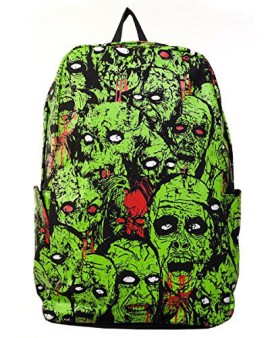 Zombie-Attack-Backpack-Banned-rucksack-bag-rock-punk-goth-living-dead-soul-Green-0