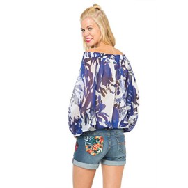 Desigual-Womens-Julieta-34-Sleeve-Blouse-0-0