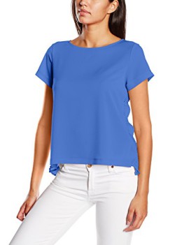 French-Connection-Womens-Polly-Plains-SS-Frill-Side-T-Short-Sleeve-Blouse-0