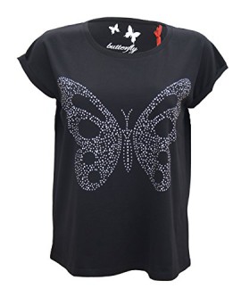 Ladies-Plus-size-Black-Butterfly-Stone-Studded-Casual-Top-T-shirt-Tunic-UK-18-32-0-1