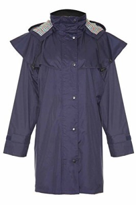 Ladies-Riding-Coats-Lightweight-Waterproof-With-Inside-Lining-And-Detachable-Hood-3-Quarter-Length-0