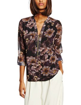 Lipsy-Womens-Zip-Floral-Long-Sleeve-Blouse-0