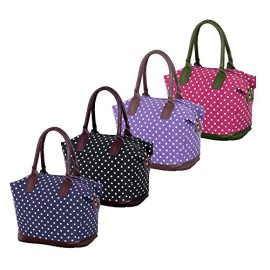 More4bagz-Ladies-Womens-Large-Canvas-Shoulder-Weekend-Overnight-Maternity-Polka-Dots-Owl-Floral-Print-Handbag-Holdall-Travel-Bag-0