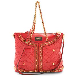 Moschino-Quilted-Leather-Jacket-Shopping-Tote-Red-0