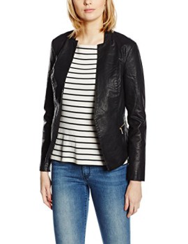 New-Look-Womens-Knotch-Collar-Pu-Long-Sleeve-Jacket-0