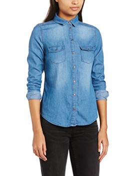 New-Look-Womens-Li-Denim-Long-Sleeve-Shirt-0