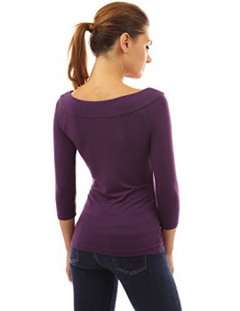 PattyBoutik-Boat-Neck-Raglan-34-Sleeve-Stretch-Blouse-Top-0-1