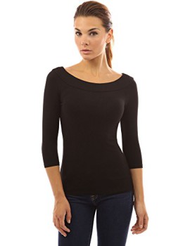 PattyBoutik-Boat-Neck-Raglan-34-Sleeve-Stretch-Blouse-Top-0-3