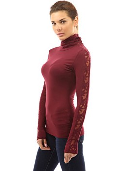 PattyBoutik-Womens-Polo-Neck-Lace-Inset-Long-Sleeve-Blouse-0-1