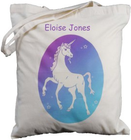 Personalised-Unicorn-design-Natural-Cotton-Shoulder-Bag-0