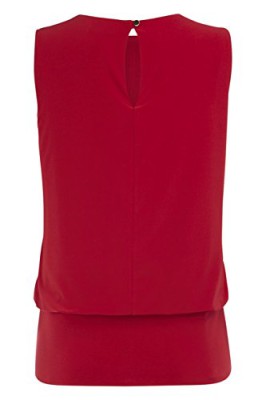 Roman-Womens-Metal-Collar-Top-Red-0-3