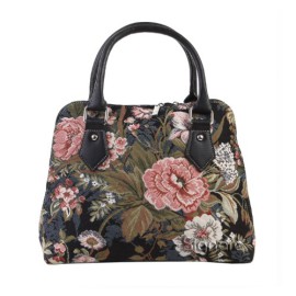 Signare-Fashion-CanvasTapestry-ConvertibleShoulderHand-Bag-in-Floral-Peony-Design-0