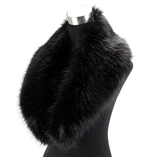 YANIBEST Large Detachable Long Faux Fur Collar for Winter Coat