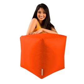 Bean-Bag-Bazaar-Outdoor-and-Indoor-Use-Waterproof-Bar-B-Cube-Beanbag-Stool-Orange-0