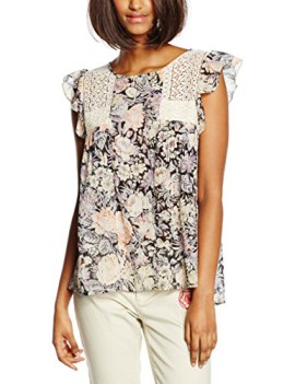 Derhy-Womens-Floral-Short-Sleeve-Blouse-0