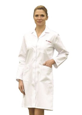 Embroidered-Ladies-White-Coat-Lab-Coat-Chest-size-34-Dress-size-10-0