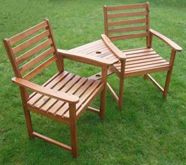 Hardwood-Garden-Bench-Companion-Set-Love-Seat-Great-Outdoor-Furniture-For-Your-Garden-or-Patio-0