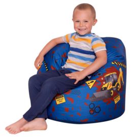 ICON-Designer-Boys-Digger-Bean-Bag-IndoorOutdoor-Printed-Kids-Bean-Bags-BLUE-0