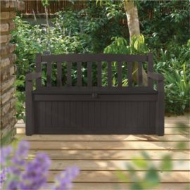 Keter-Eden-Plastic-Garden-Storage-Bench-Box-265-Litre-capacity-Brown-0