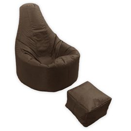 Large-Gaming-Beanbag-Indoor-And-Outdoor-Garden-Lounge-Gamer-Chair-with-matching-Foot-Stool-in-Brown-High-Quality-Water-Resistant-Material-0