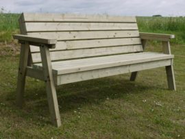 THISTLETON-GARDEN-SEATGARDEN-BENCH-2-SEATER-GREEN-HEAVY-DUTY-HAND-MADE-IN-THE-UK-0