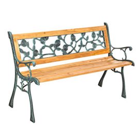 TecTake-3-Seater-Wooden-Slat-Garden-Bench-Seat-Lattice-Style-Cast-Iron-Legs-128-x-51-x-73cm-0