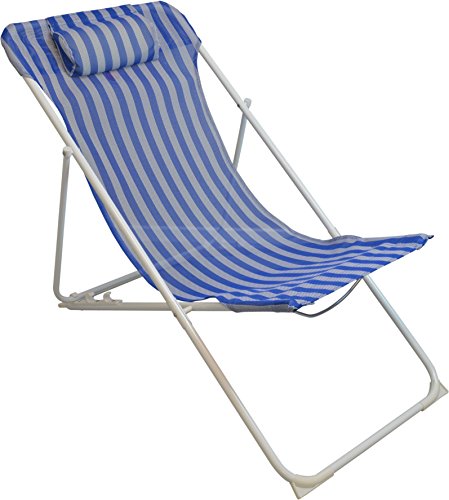 Pack Of 2 Harbour Housewares Metal Garden Deck Chair – 3 Positions ...