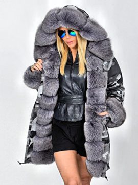 Roiii-Women-Winter-Camouflage-Thick-Gray-Fur-Parka-Long-Hooded-Jacket-Coat-0-0