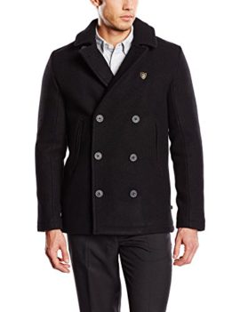 Farah-Vintage-Mens-Myton-Classic-Peacoat-Long-Sleeve-Coat-0