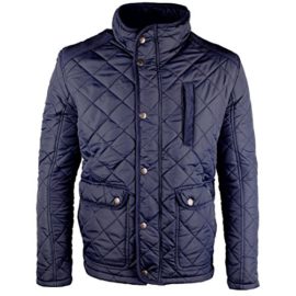 Mens-Raiken-Diamond-Quilted-Cord-Trim-Jacket-Zip-Up-Coat-Size-0-0