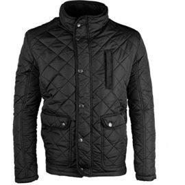 Mens-Raiken-Diamond-Quilted-Cord-Trim-Jacket-Zip-Up-Coat-Size-0