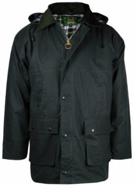 Mens-wax-jacket-coat-countryman-fishing-hunting-walking-XXL-Olive-Green-0