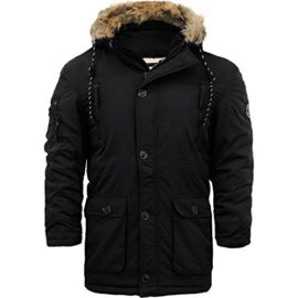 New-Crosshatch-Mens-Heavy-Weight-Fur-Hood-Jacket-Parka-Padded-Waterproof-Winter-Quilted-Coat-0