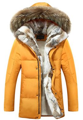 SZYYSD-Mens-Woman-Long-Hooded-Duck-Down-Coat-Jacket-90-White-duck-down-Luxurious-Rex-Fur-Collar-0