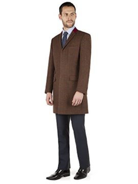 Suit-Direct-Aston-Gunn-Rust-Tweed-Two-Colour-Check-Coat-With-Contrast-Collar-0045503-Regular-Fit-Overcoat-0-0