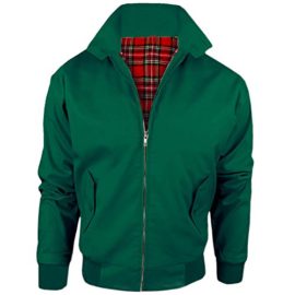 Vintage-Harrington-New-Adults-British-Made-Harrington-Jacket-Coat-Bomber-Classic-1970S-Vintage-Retro-Mod-Skin-Scooter-Tartan-Lining-Bottle-Green-Large-0