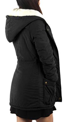 4How-Winter-Warm-Coat-Jacket-with-Hood-Women-Parka-Black-Green-Navy-UK-Size-10-12-14-Faux-Fur-Lined-0-2