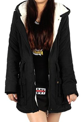 4How-Winter-Warm-Coat-Jacket-with-Hood-Women-Parka-Black-Green-Navy-UK-Size-10-12-14-Faux-Fur-Lined-0