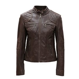 Ladies-Real-Leather-Black-Brown-Biker-jacket-size-8-to-16-0-1