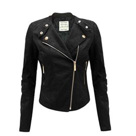 NEW-Womens-fur-BIKER-JACKET-Crop-FAUX-LEATHER-Ladies-ZIP-Coat-Size-8-10-12-14-16-0