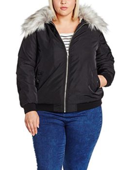 New-Look-Curves-Womens-Faux-Fur-Trim-Bomber-Coat-0