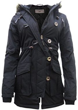 Size-16-24-Parka-Military-Coat-Black-Jacket-0