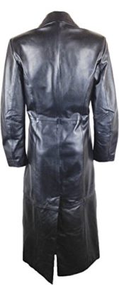 UNICORN-Womens-Full-Length-Trench-Coat-Real-Leather-Jacket-Black-AW-0-0