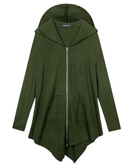 Womens-Plus-Size-Hooded-Sweatshirt-Jacket-Cape-Style-0