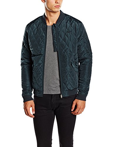 Jack and Jones Men's Curve Bomber Quilted Long Sleeve Coat