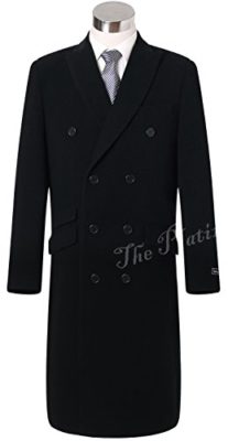 Mens-Double-Breasted-Black-Cashmere-Wool-Overcoat-Winter-Velvet-Collar-Silver-Lining-40-48-0