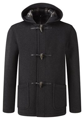 Mens-Short-Duffle-Coat-Charcoal-0